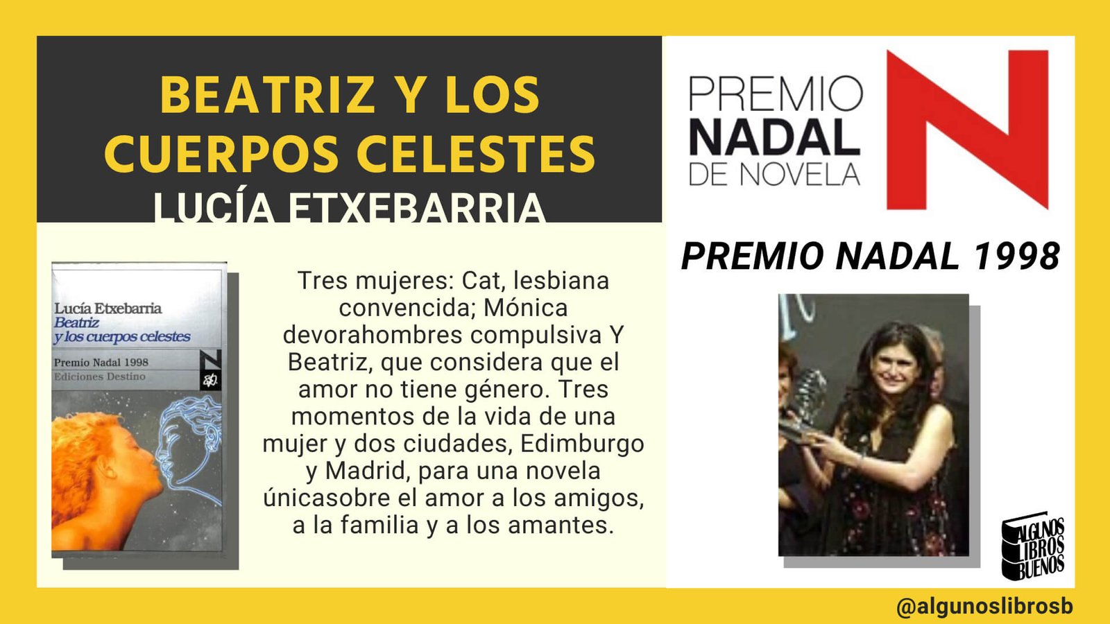 Premio Nadal 1998 Beatriz y los cuerpos celestes de Lucía Etxebarria