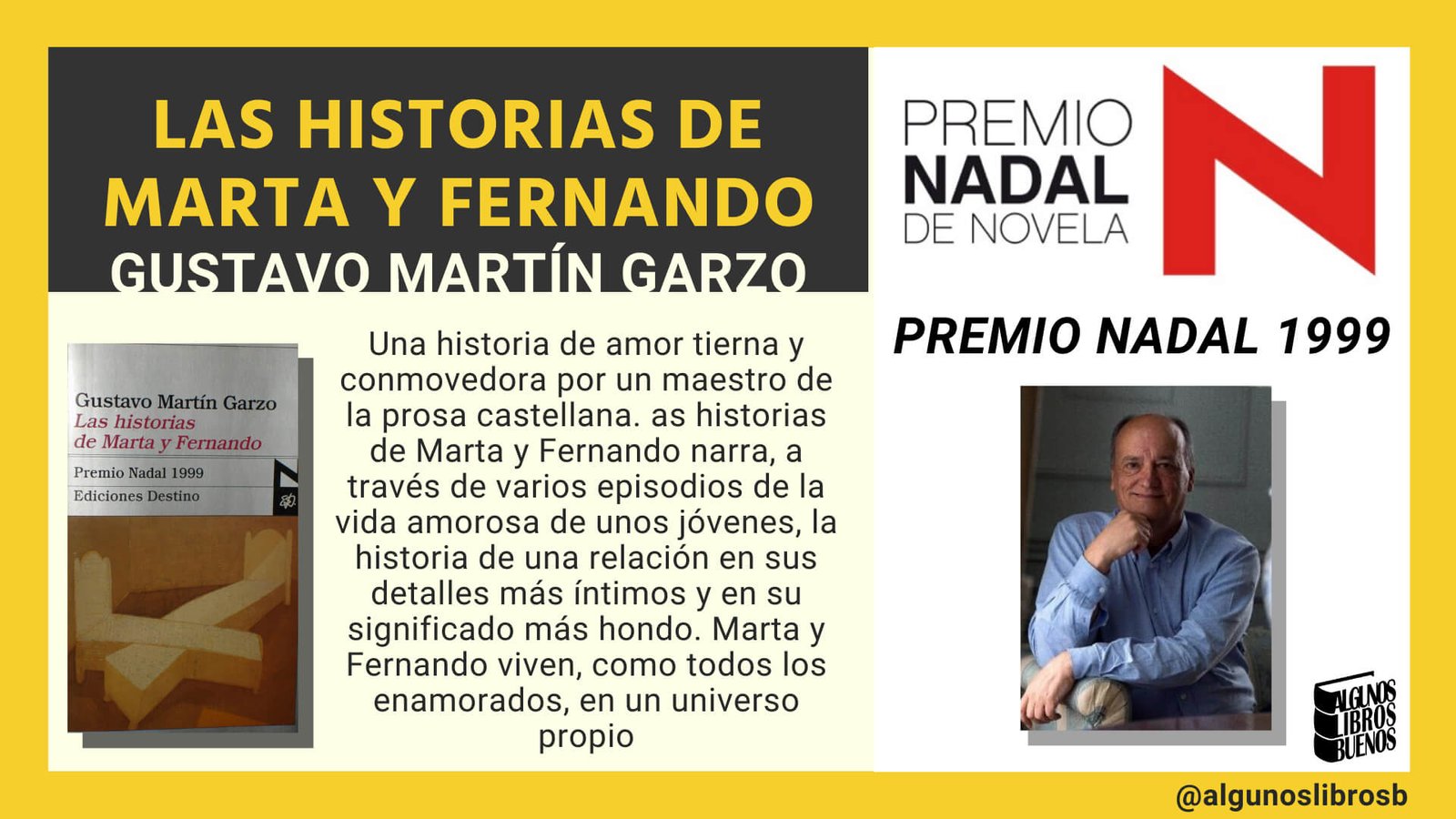 Premio Nadal 1999 Las historias de Marta y Fernando de Gustavo Martín Garzo