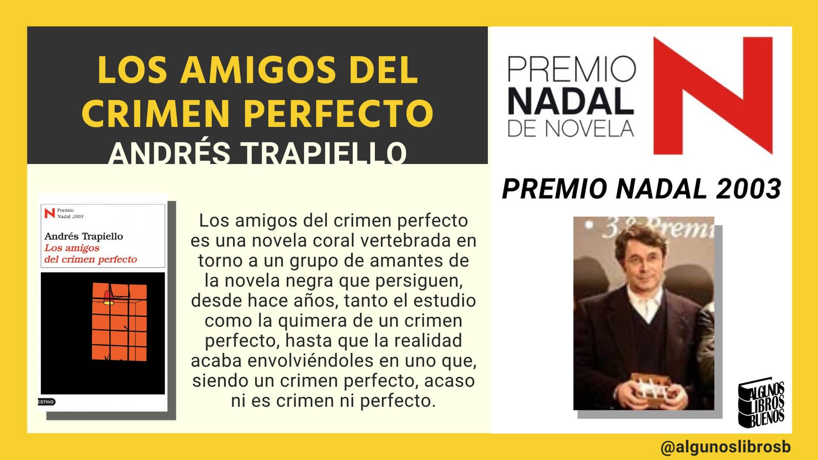 Premio Nadal 2003 Los amigos del crimen perfecto de Andrés Trapiello