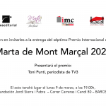 Premio Marta de Mont Marçal de novela 2020